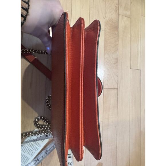 Authenticated Gucci Orange Interlocking Crossbody Leather Bag - Picture 10 of 10